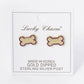 GAME DAY MASCOT 9MM ENAMEL DOG BONE TREAT STUD EARRINGS