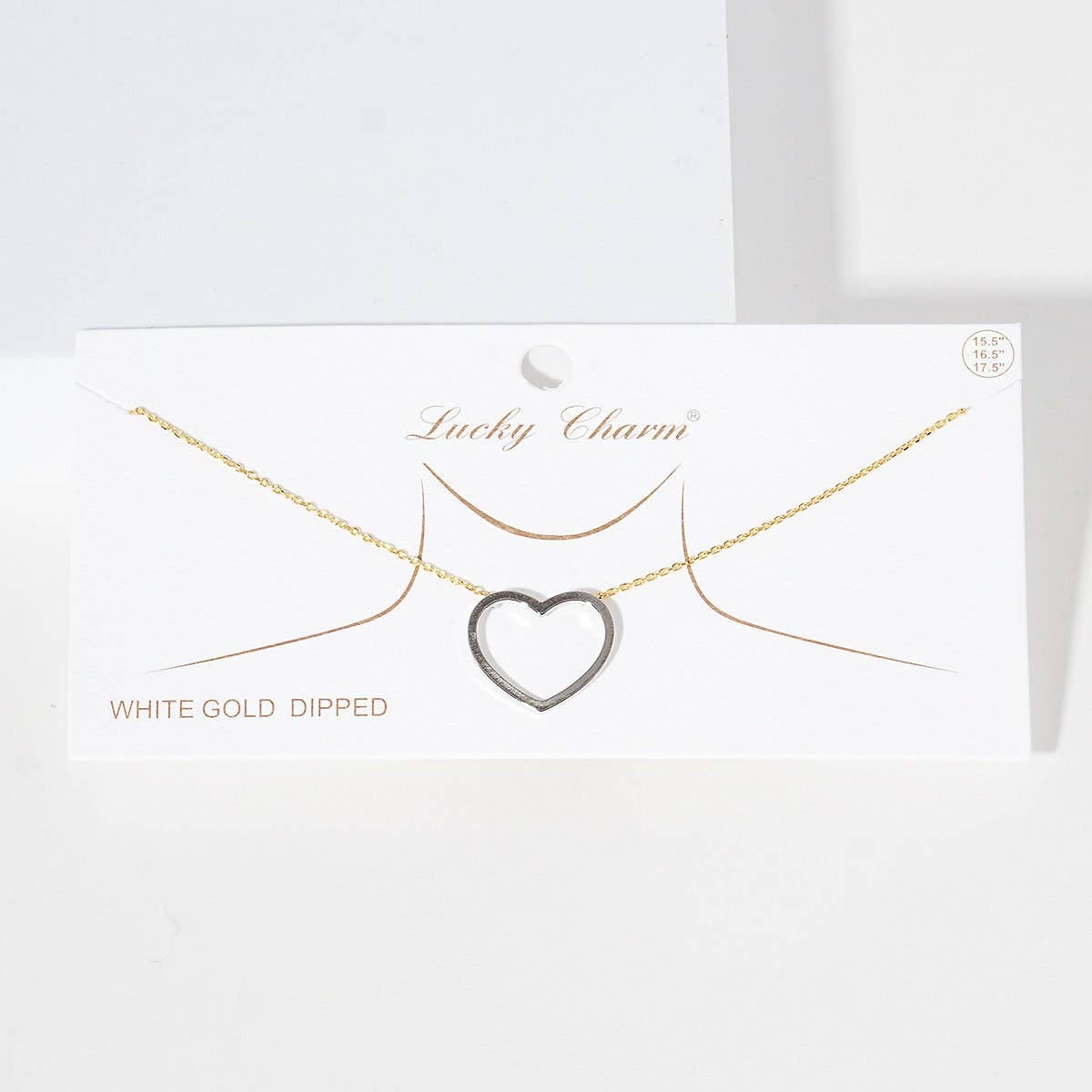 Gold Open Heart Necklace