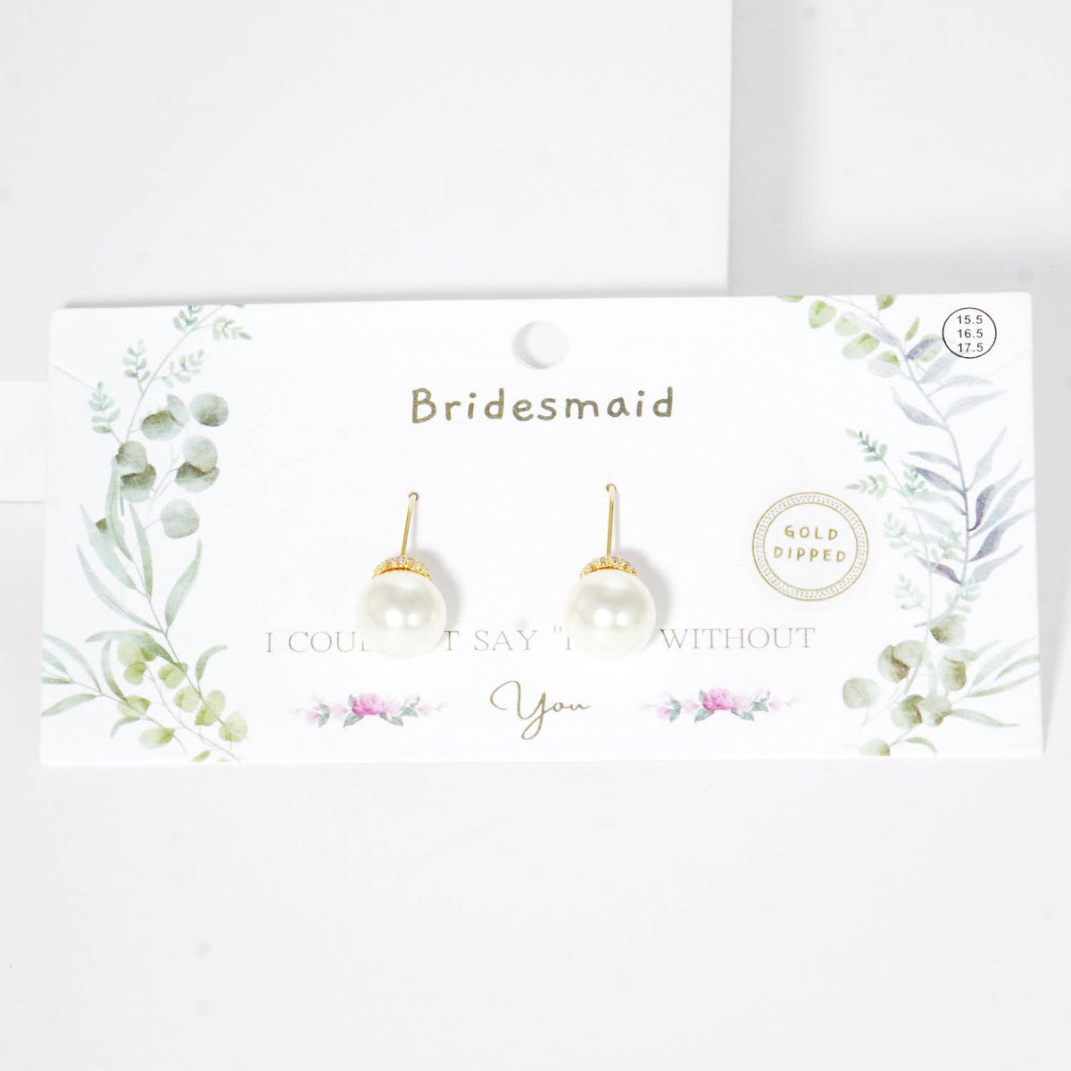 Elegant Bridesmaid Proposal Pearl Drop Earrings