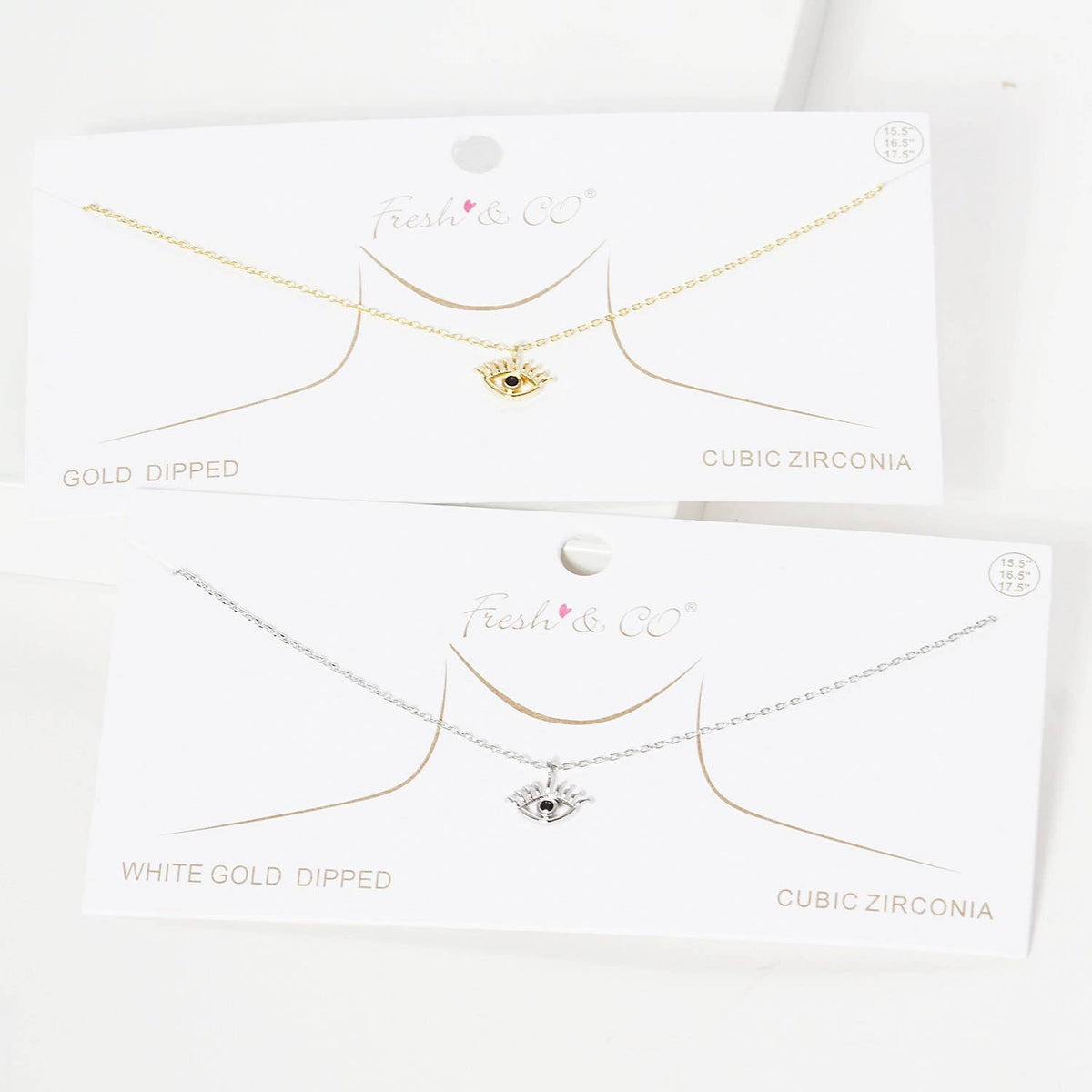 Gold Black Evil Eye Necklace