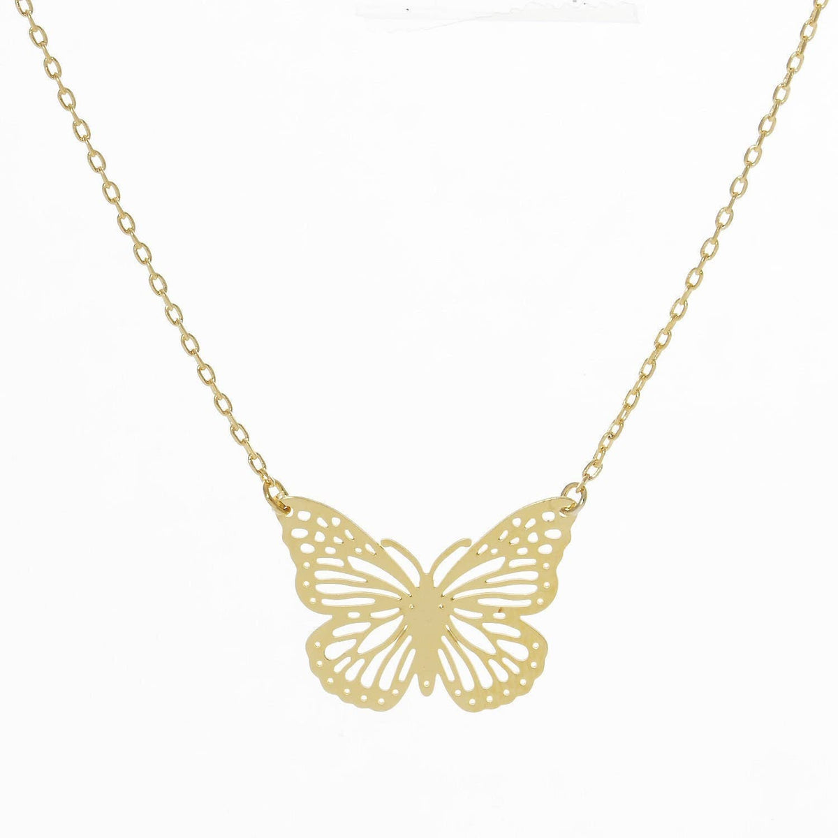 Gold Plated Dainty Butterfly Charm Necklace