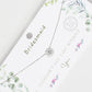 Bridesmaid Halo CZ Cluster Necklace