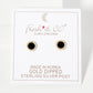 Pave CZ Frame with Mother-of-Pearl Stud Earrings