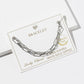 Magnetic Clasp Two-Row Paperclip Chain Bracelet