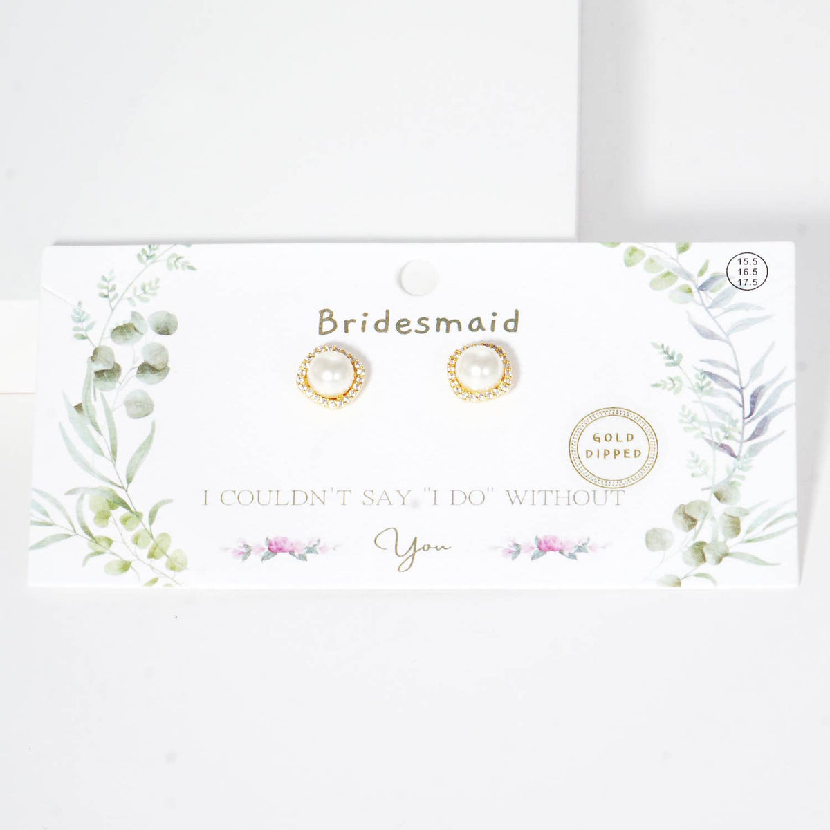 Elegant Bridesmaid Pearl & Crystal Halo Stud Earrings