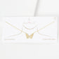 Gold Baguette Butterfly Necklace