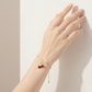 Enamel Cherry Charm Bracelet