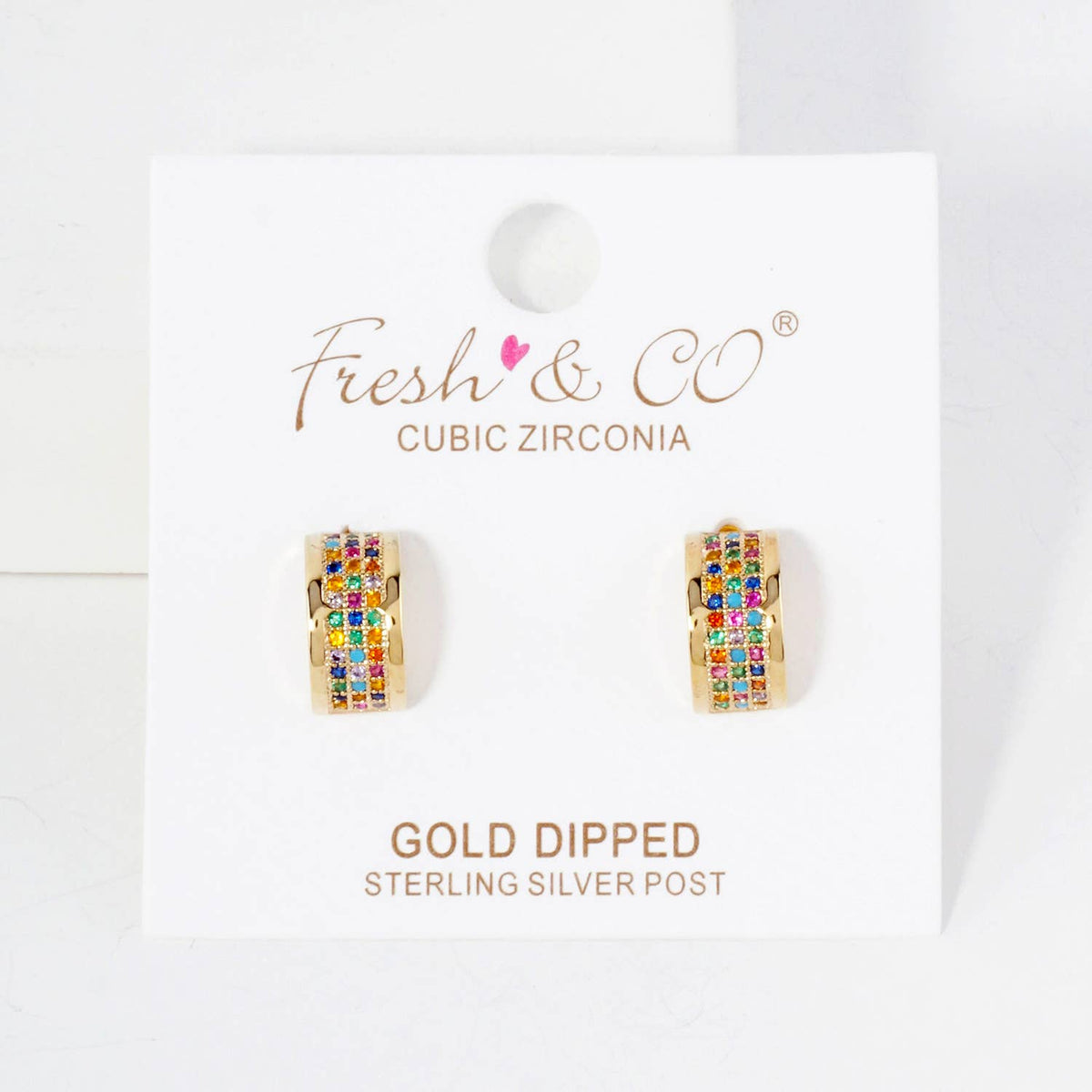 Micro-Pave-Set 11mm Half Hoop Earrings