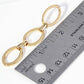 18K Gold Dipped Link Chain Drop Statement Earrings