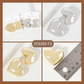Polished Brass 35mm Puffy Heart Statement Earrings