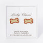 GAME DAY MASCOT 9MM ENAMEL DOG BONE TREAT STUD EARRINGS