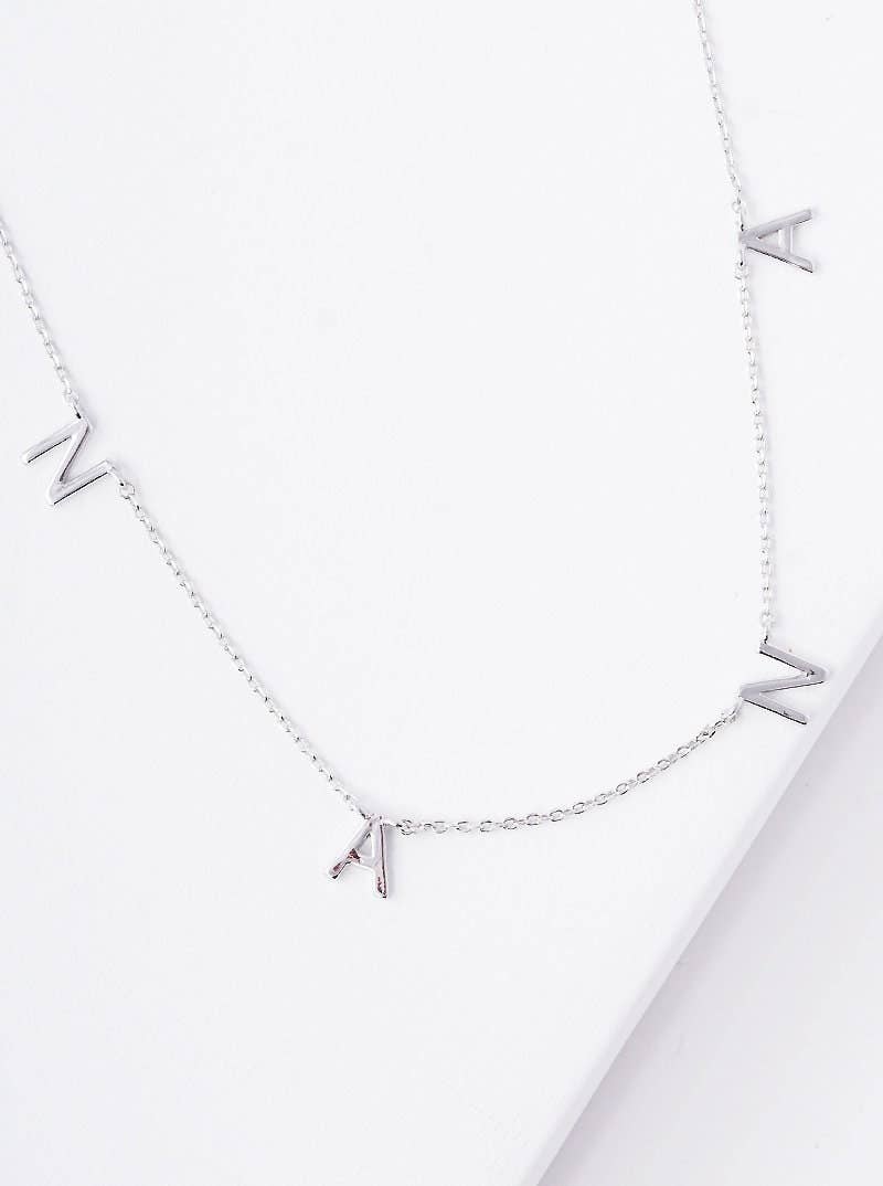 Mini Spaced Letter Nana Necklace