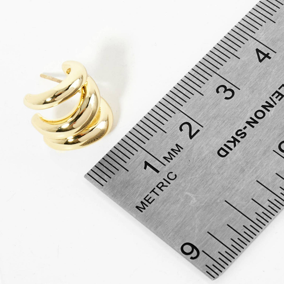 18K Gold Dipped Dainty Spiral 13mm Mini Hoop Earrings