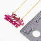 "Howdy Honey" Pink Enamel Statement Necklace
