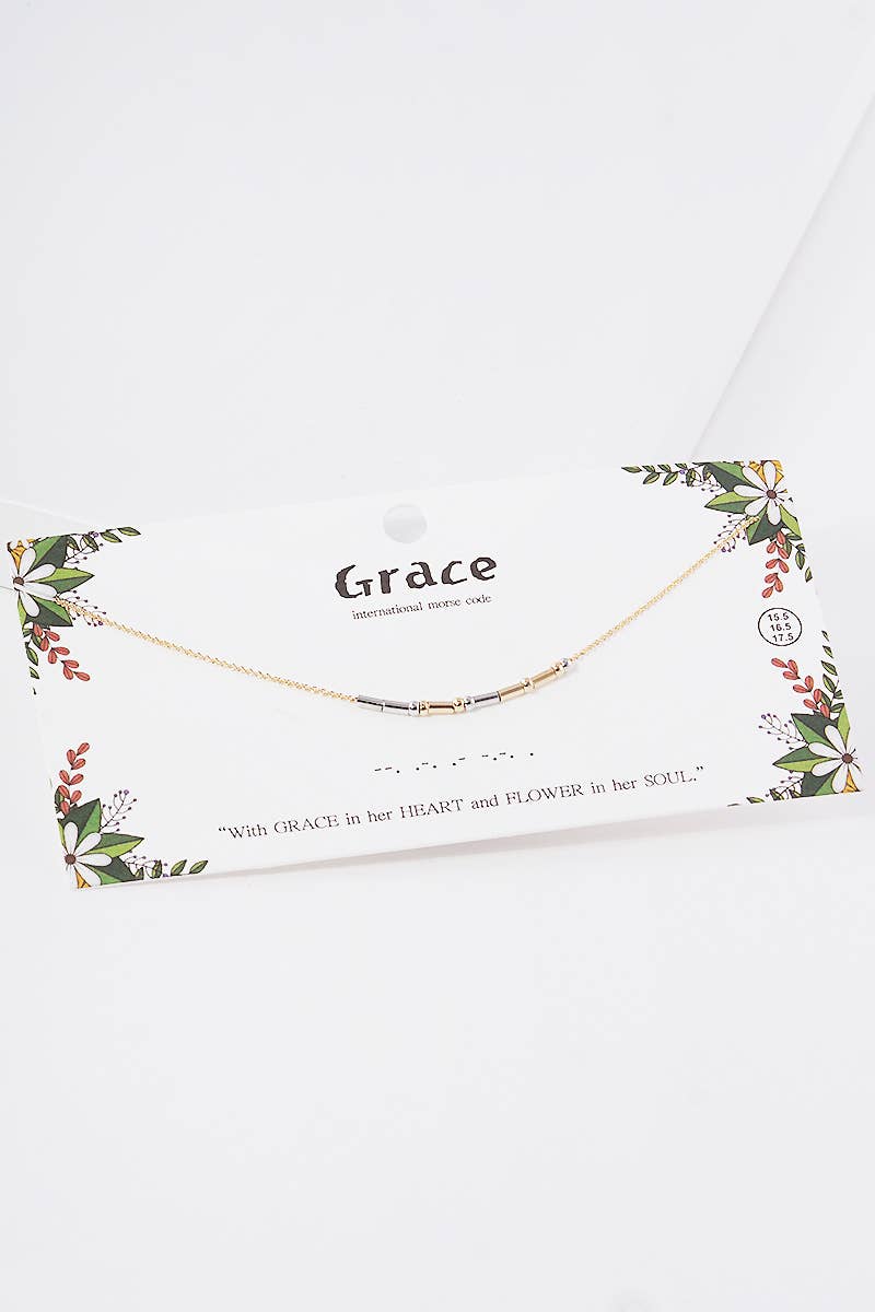 Gold Plated Morse Code Necklace
