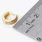3 LINE MICRO PAVE SET CUBIC ZIRCONIA 10MM HUGGIE HOOP.