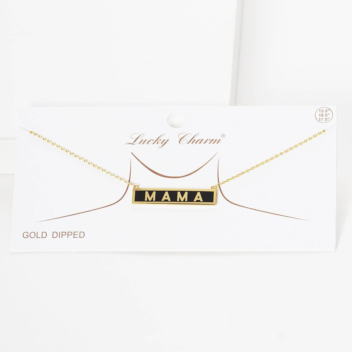 Gold Plated Mini Bar MAMA Necklace
