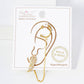 Angel-Wing Stud and Ear Cuff Drape Chain Earring Set