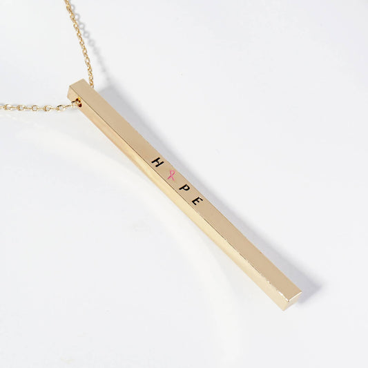 "HOPE" Vertical Bar Necklace