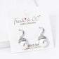 18K Gold Dipped Pave Cubic Zirconia 8mm Pearl Drop Dangle.