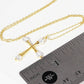 Round Baguette Cut Cross Necklace