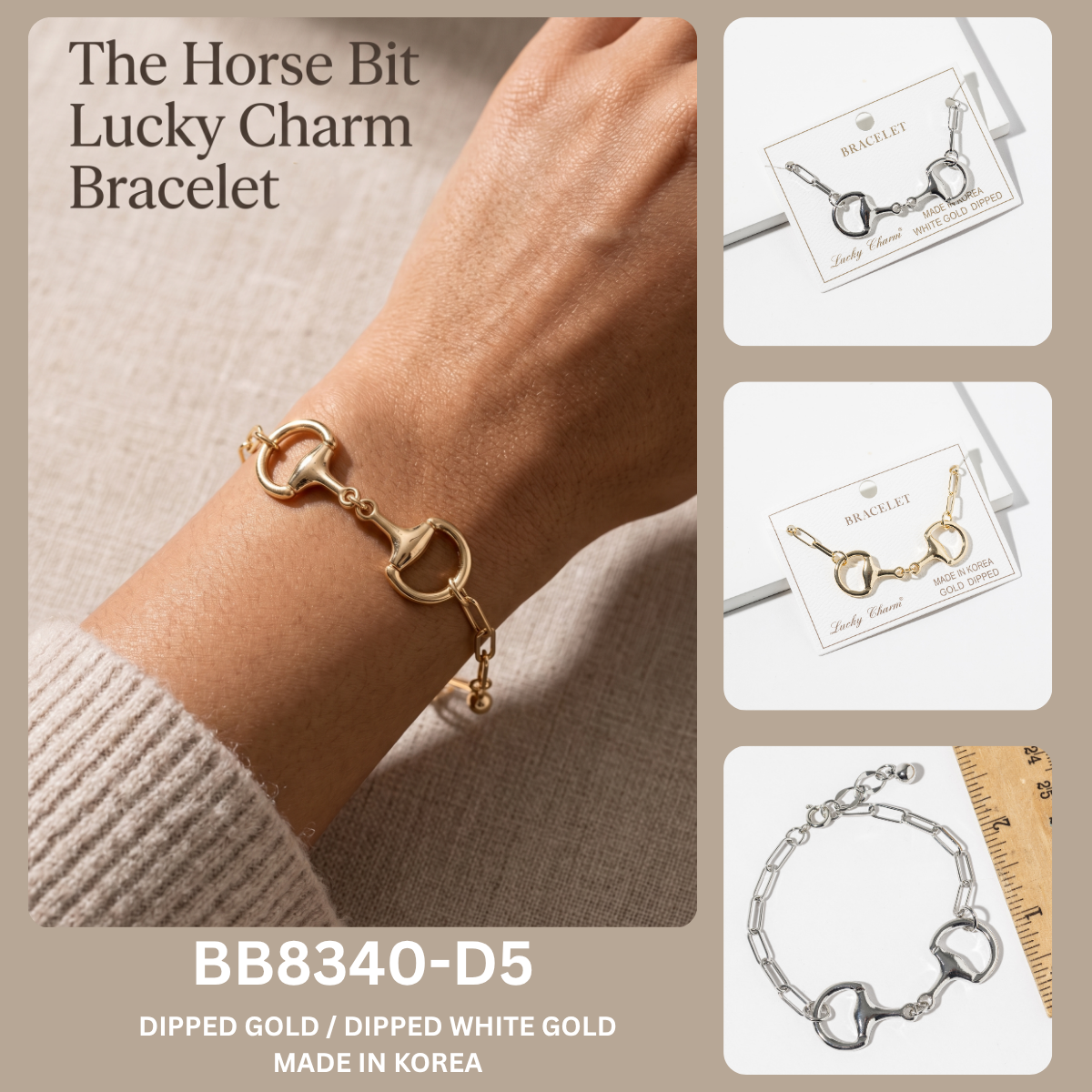 The Horse Bit Lucky Charm Link Bracelet
