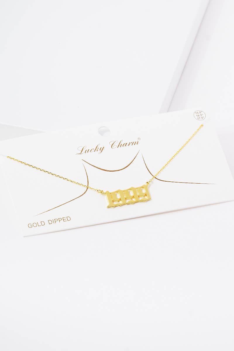 Gold Plated Birth Year Necklace