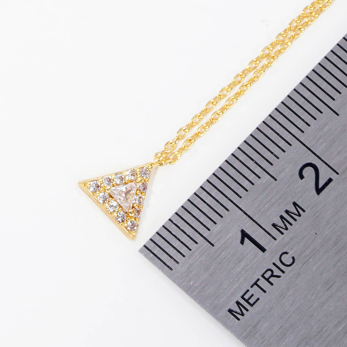 Minimalist Geometric Triangle Pendant Necklace