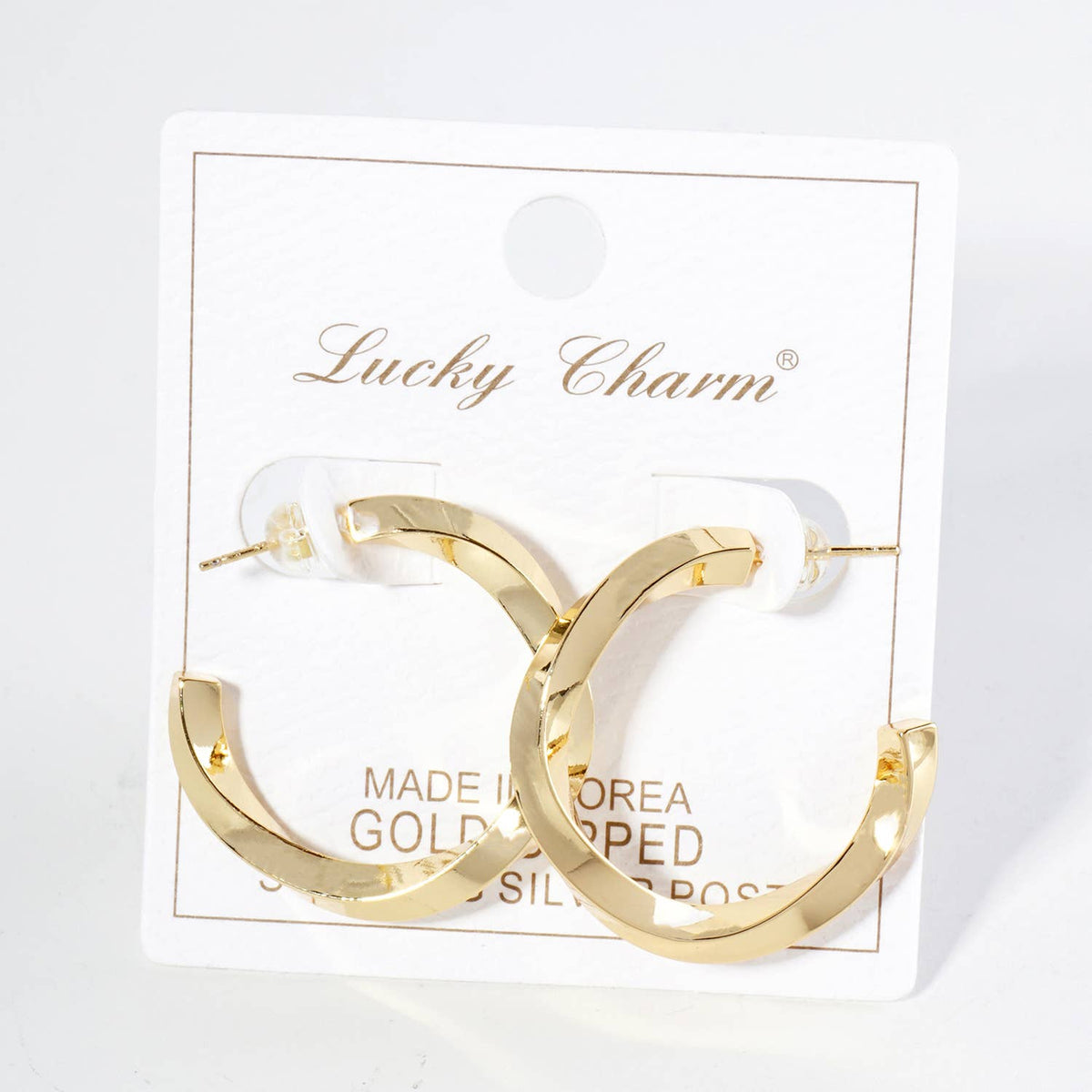 30MM TWISTED HOOP EARRINGS / 18K GOLD DIPPED
