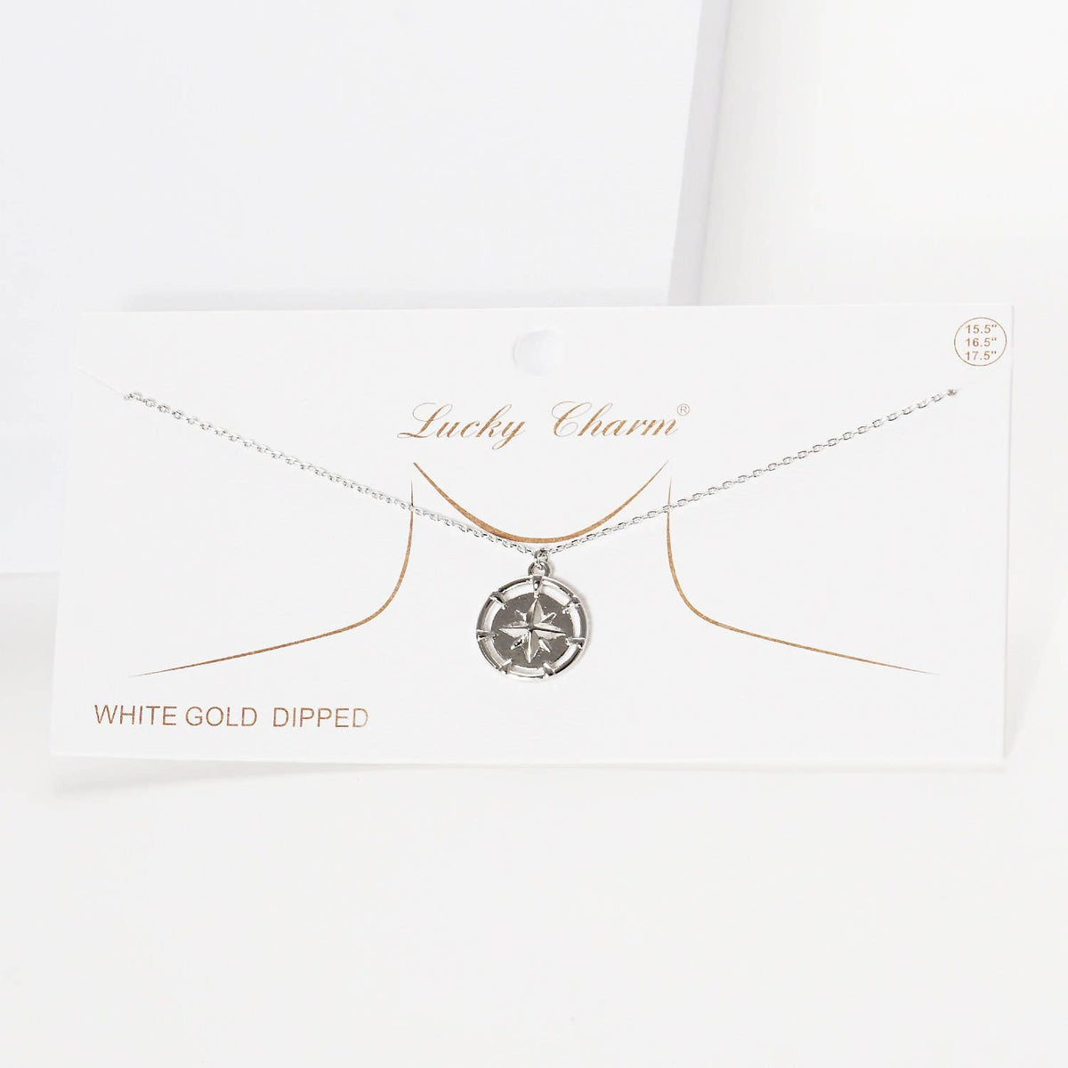 Gold North Star Coin Necklace