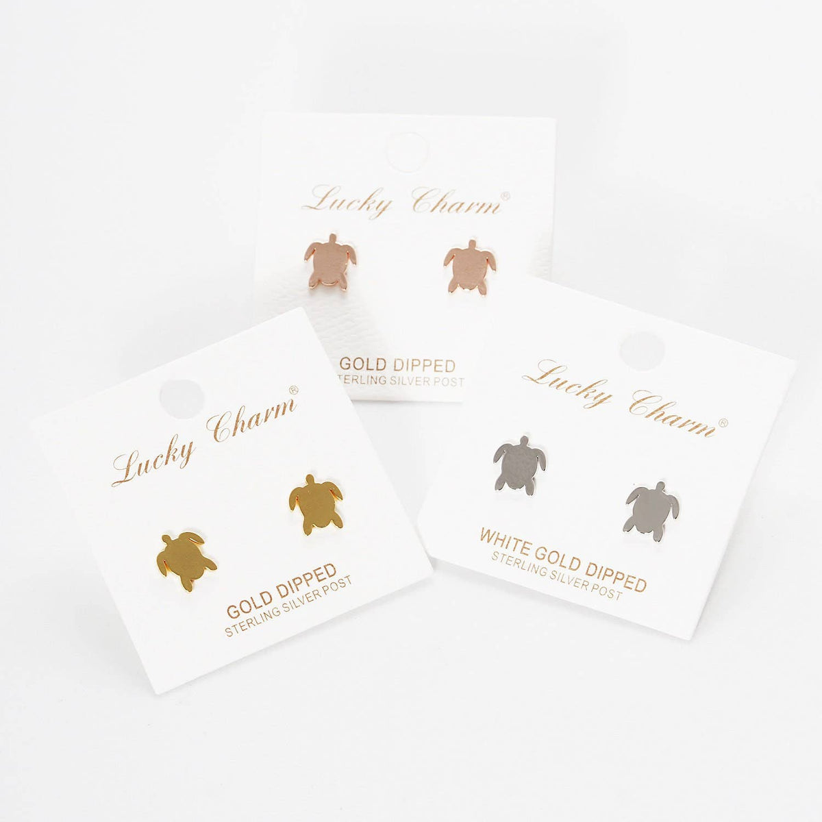Gold Plated Turtle Stud Earrings