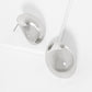 18K Gold Dipped 1 inch Oval Button Stud Earrings