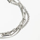3-in-1 Layered Chain Bracelet with Easy Magnetic Clasp