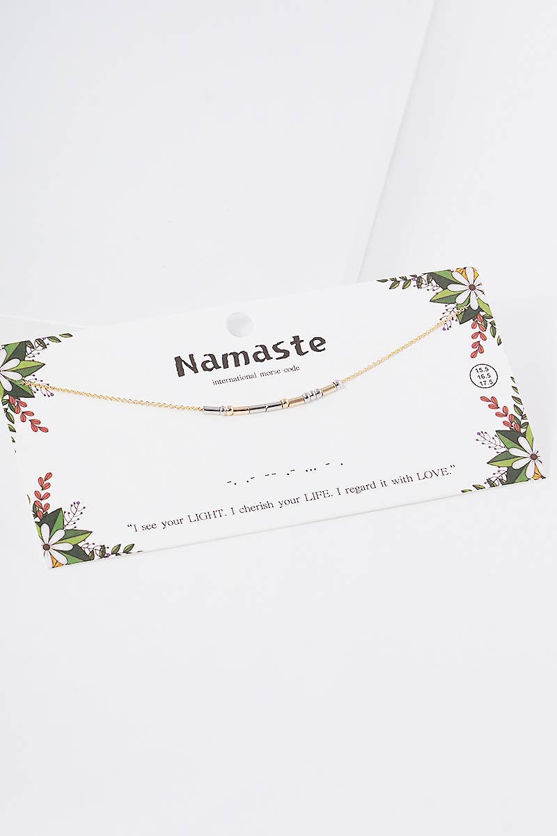 Gold Plated Morse Code Necklace