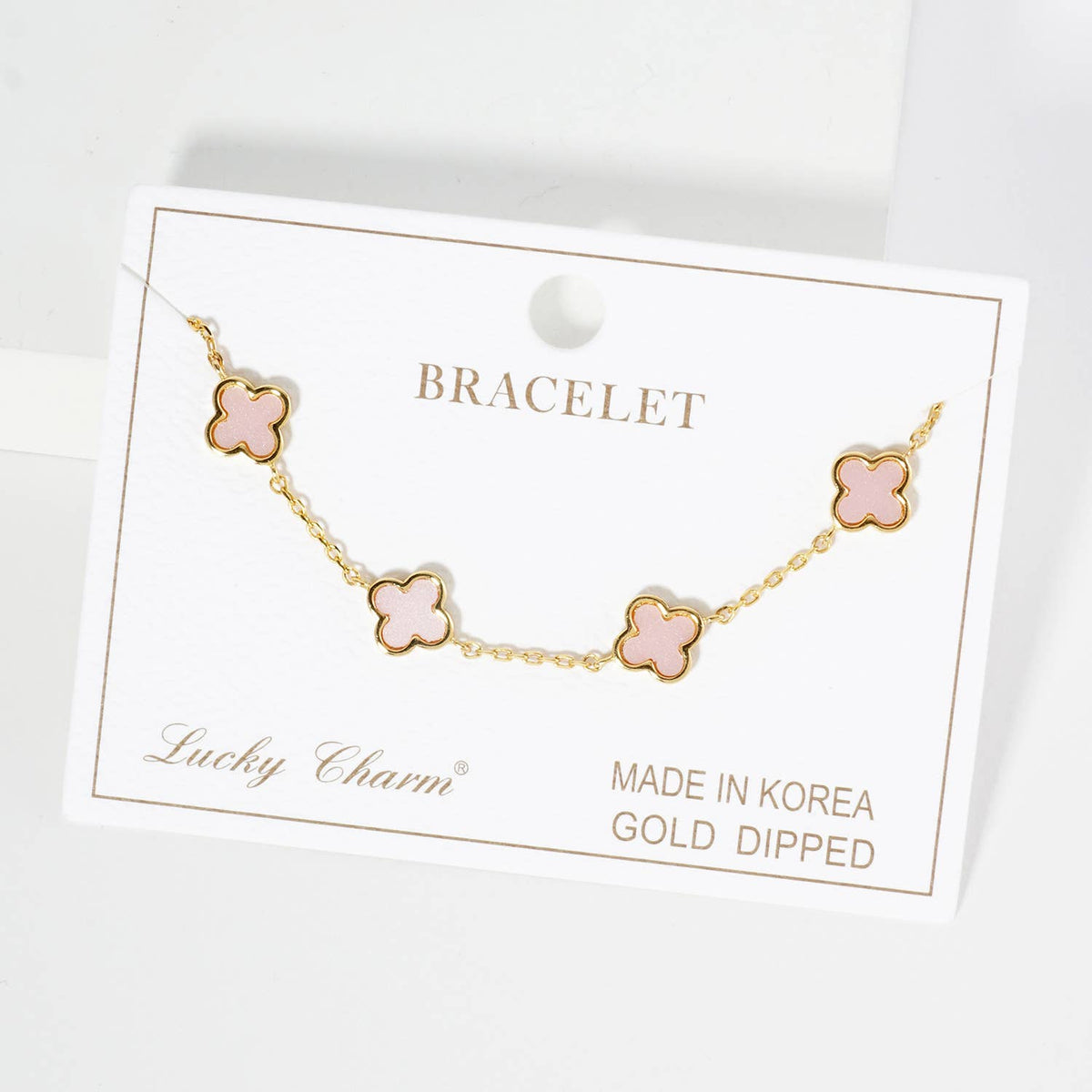 Elegant Clover Charm Chain Bracelet