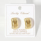 Polished Brass 20mm Ribbed Half Hoop Earrings