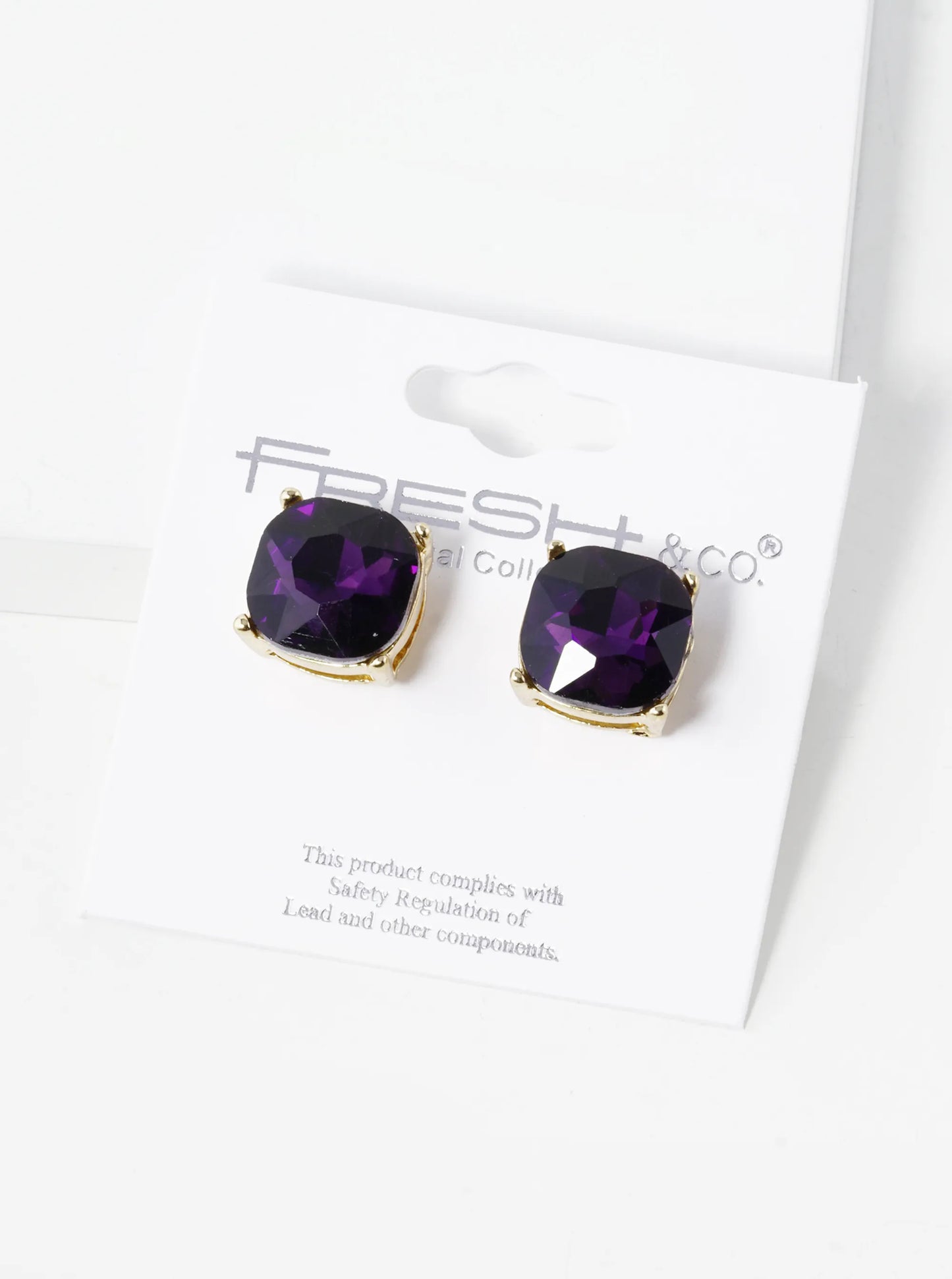 4-Prong Faceted 12mm Stone Post Stud Earrings