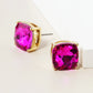 4-Prong Faceted 12mm Stone Post Stud Earrings