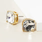 4-Prong Faceted 12mm Stone Post Stud Earrings