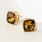 4-Prong Faceted 12mm Stone Post Stud Earrings