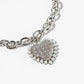 Pearl Heart Charm Bracelet with Magnetic Clasp