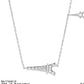 Sparkly Horizontal Eiffel Tower Charm Pendant Necklace