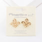 Gold Plated Bold Fleur De Lis Post Earrings