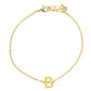 Gold Plated Initial Letter Bracelet