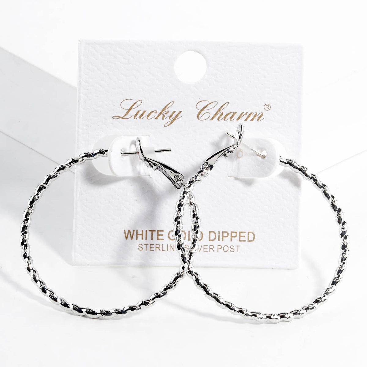 Geometric Spiral Twisted Hoop Earrings