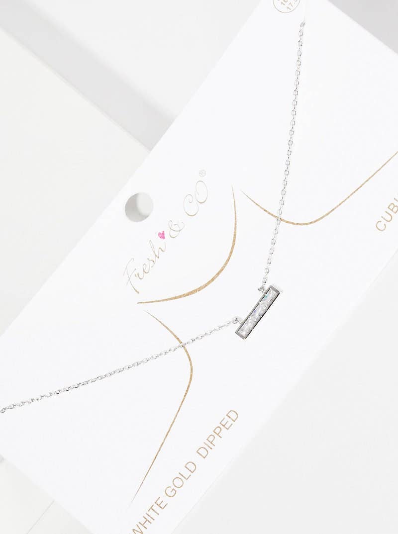 Gold Plated Dainty Mini Bar Necklace