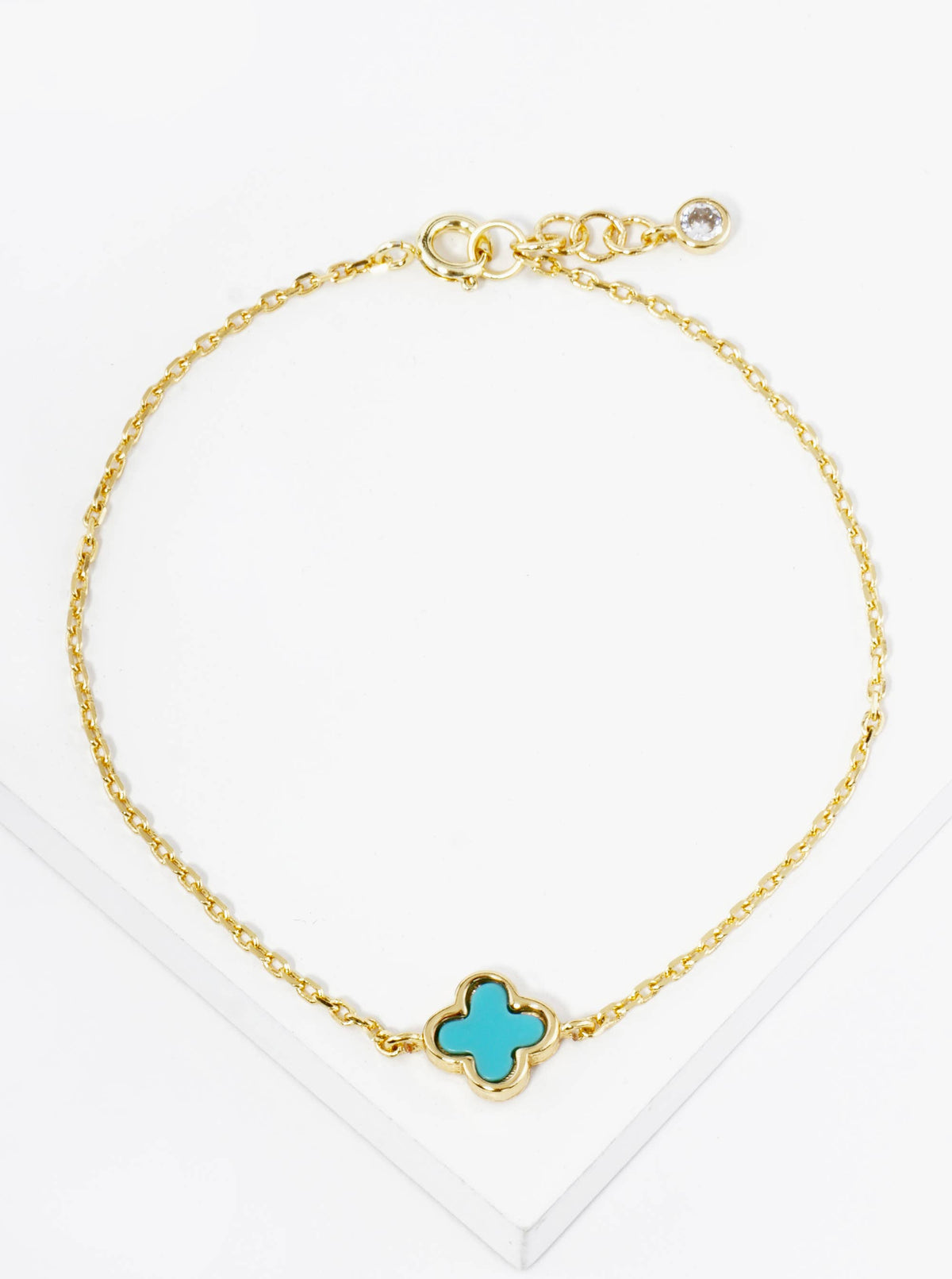 Dainty Clover Charm Bracelet