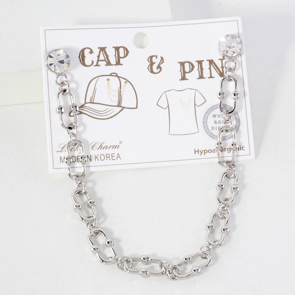Chunky Link Cap & Apparel Pin Accessory