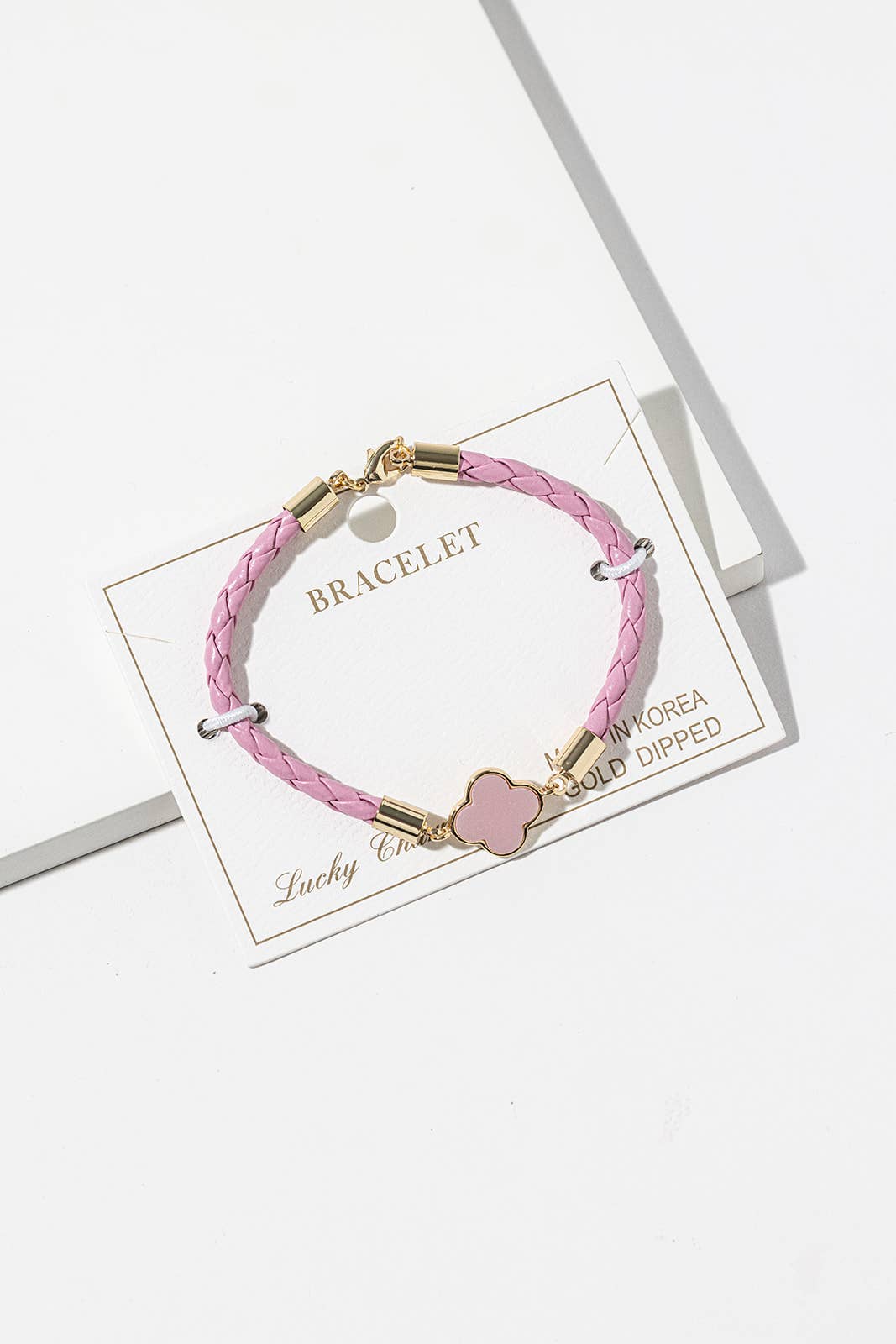 Clover Luck Braided Cord Bracelet