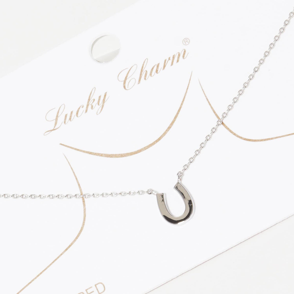 Minimalist Horseshoe Pendant Necklace